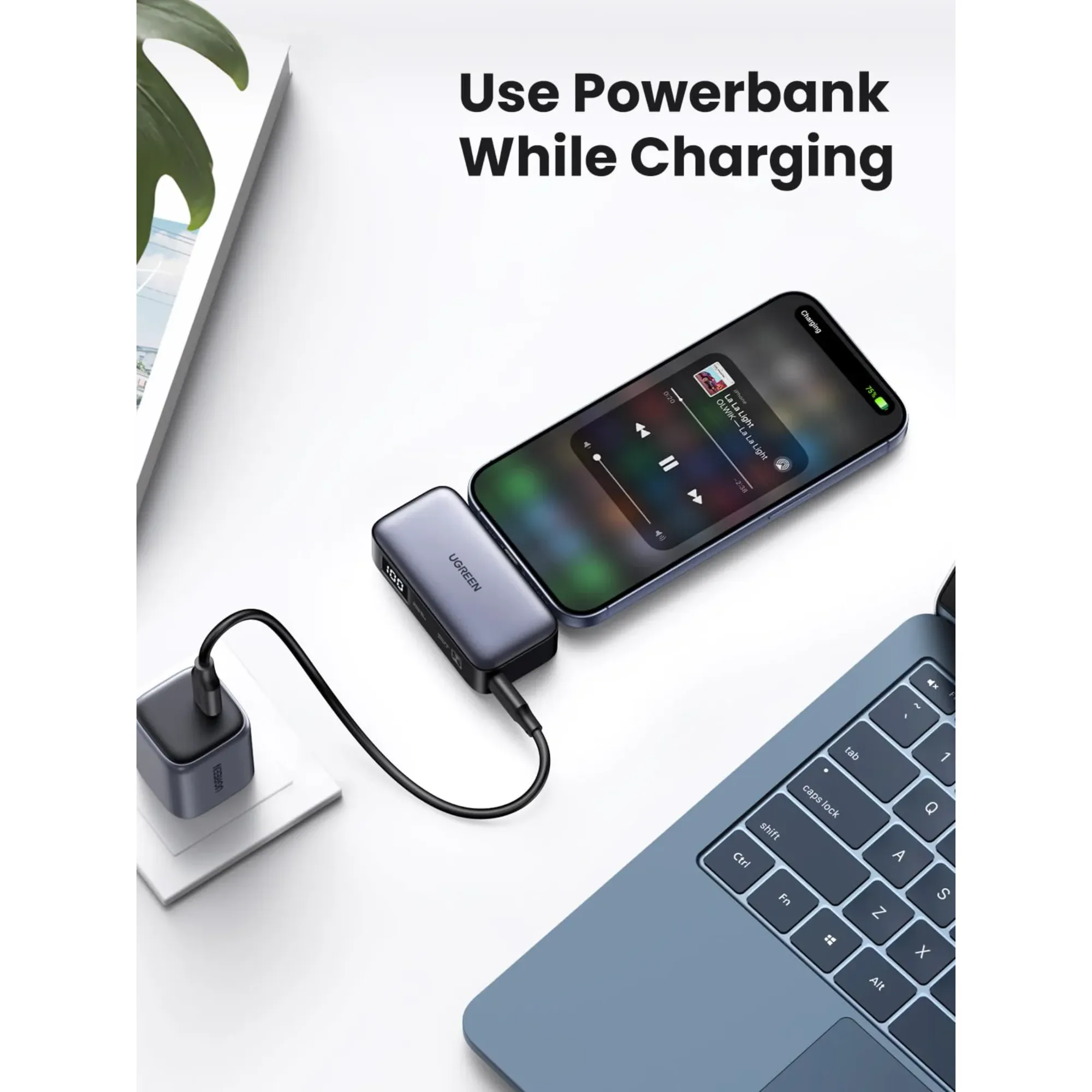 MINI POWER BANK UGREEN 5000mAh 22.5W - Imagen 2