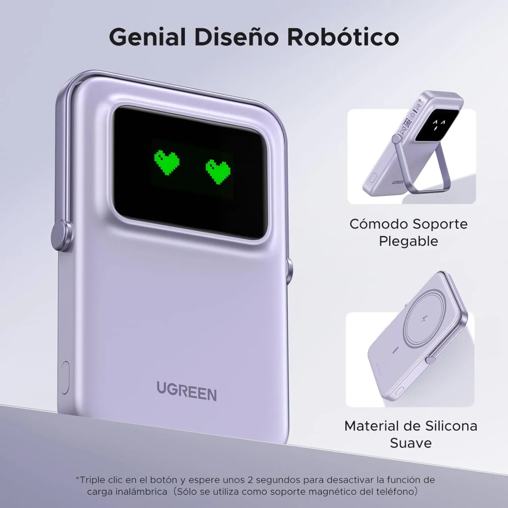 MINI POWER BANK INALAMBRICO ROSA MAGSAFE - Imagen 8