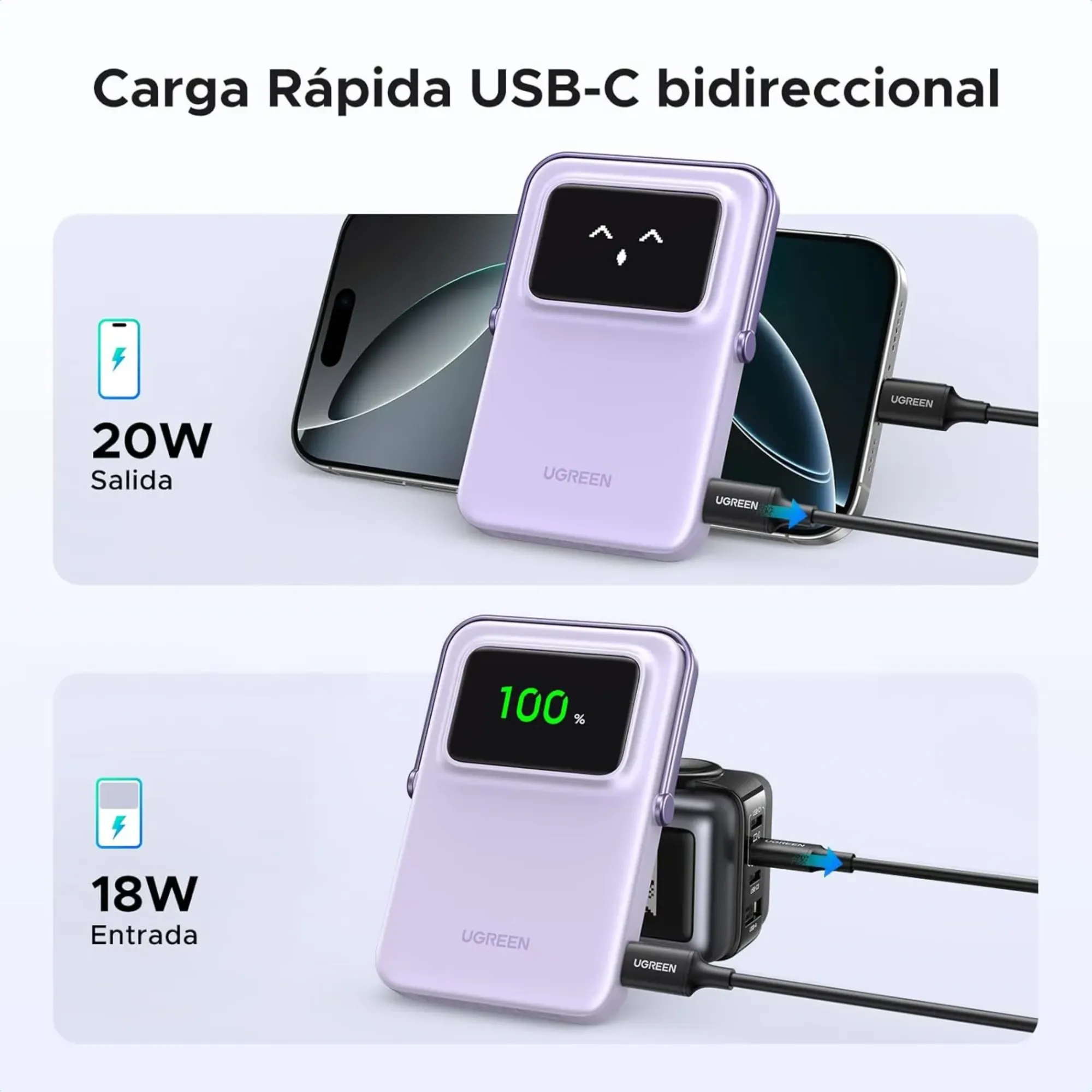 MINI POWER BANK INALAMBRICO ROSA MAGSAFE - Imagen 6