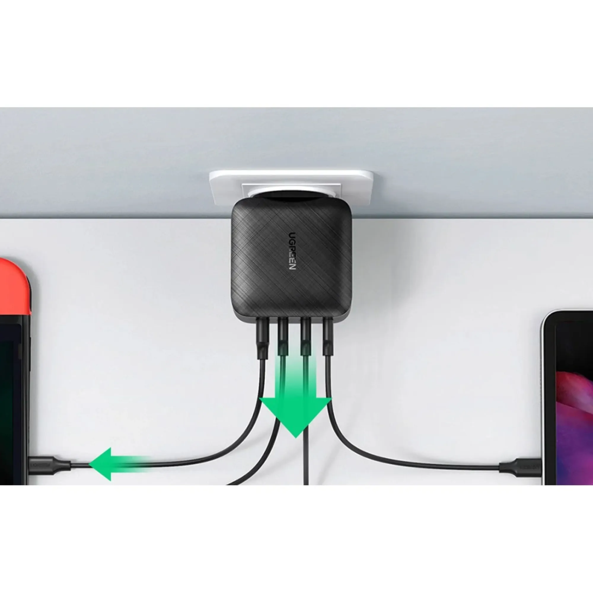 CARGADOR UGREEN DE 65W MULTIPUERTOS - Imagen 2